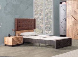Hanah Home Cama Individual Antik Antracita y Marrón